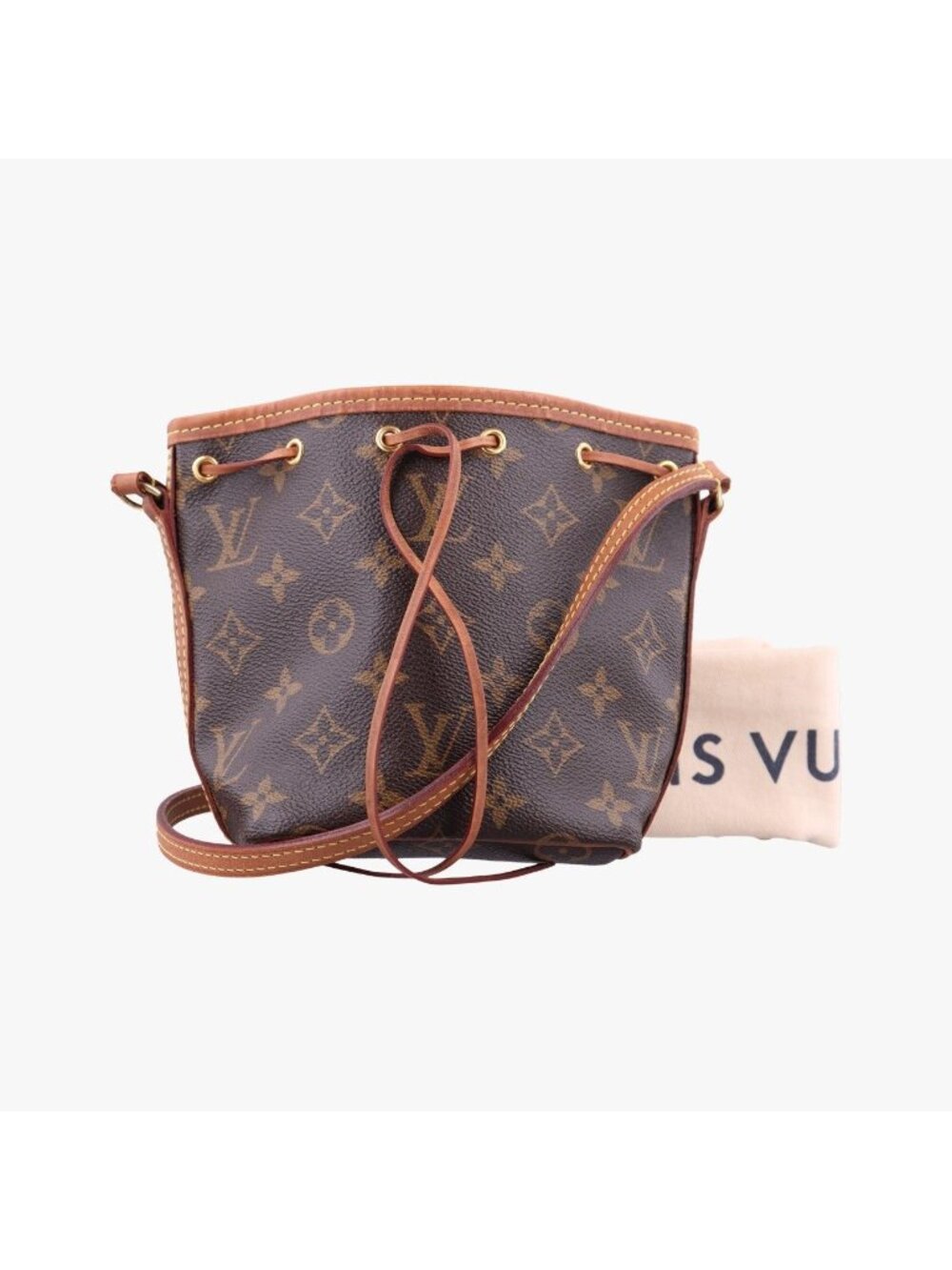Louis Vuitton Nano Noe Monogram Brown Canvas Bucket Bag